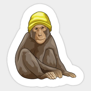 Monkey Beanie Sticker